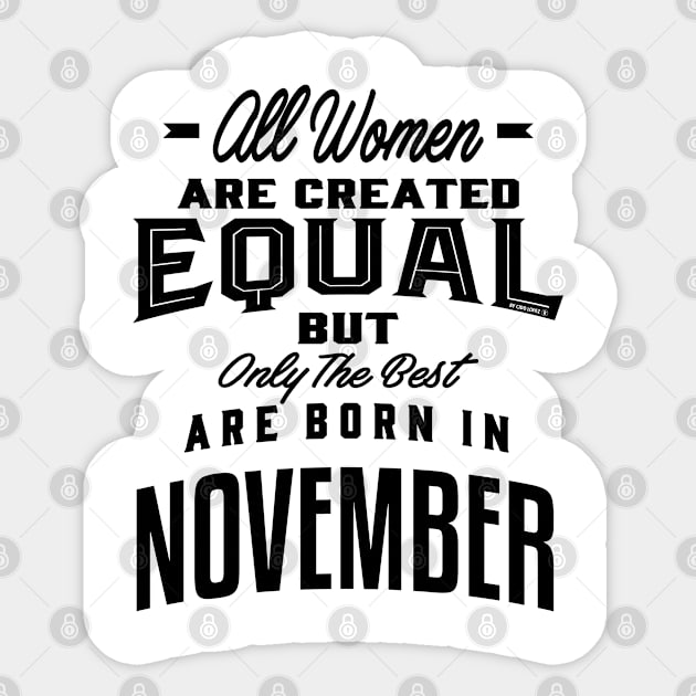 Woman born in November Sticker by C_ceconello